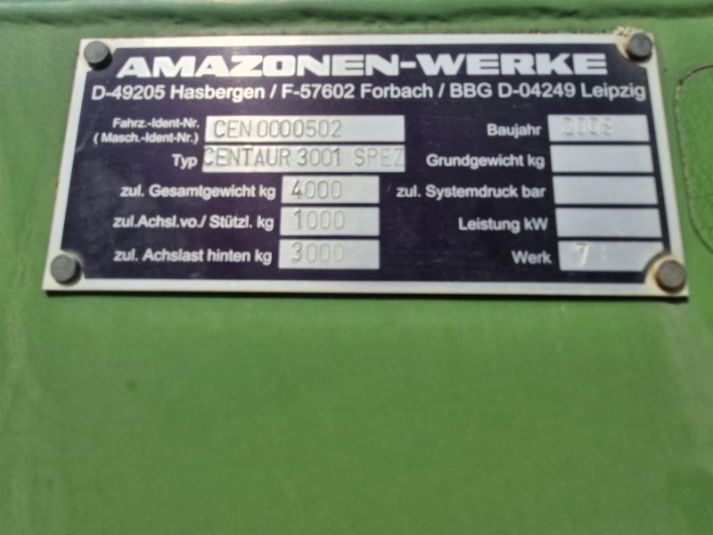 Gruber Amazone Centaur RS 3 Amazone Centaur 3001 Special